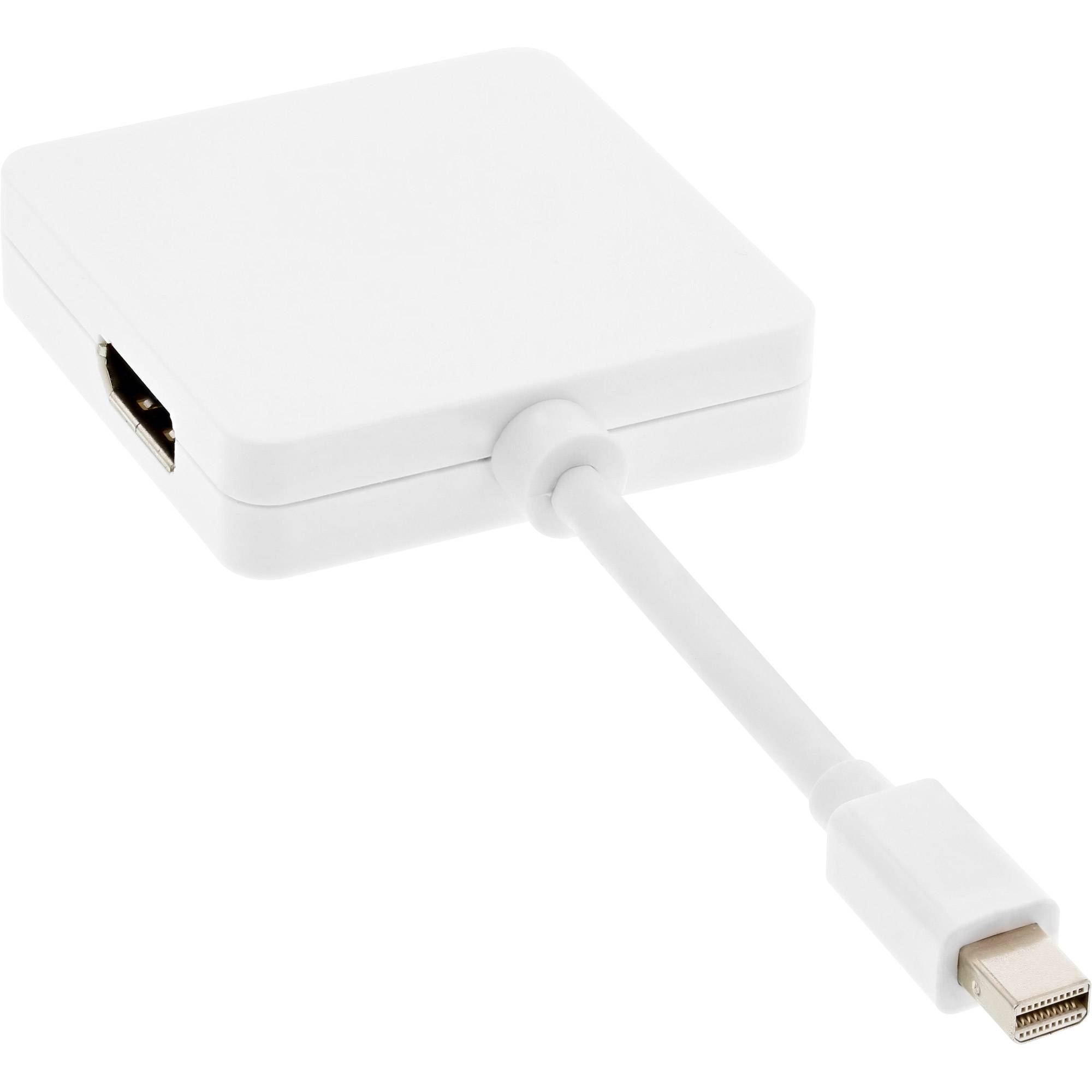 INLINE - Mini DisplayPort zu HDMI/DVI/DisplayPort Adapterkabel - weiß