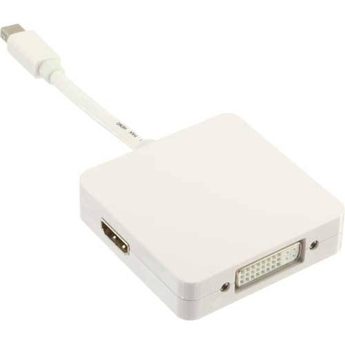 INLINE - Mini DisplayPort zu HDMI/DVI/DisplayPort Adapterkabel - weiß