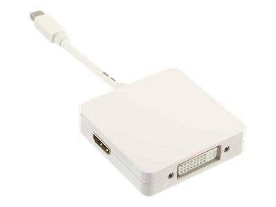 INLINE - Mini DisplayPort zu HDMI/DVI/DisplayPort Adapterkabel - weiß