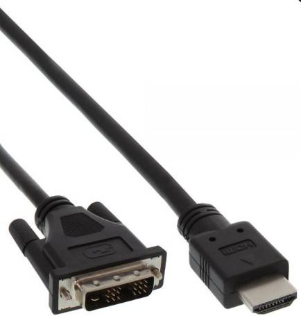INLINE - HDMI-DVI Adapterkabel - HDMI Stecker auf DVI 18+1 Stecker - 0,5m