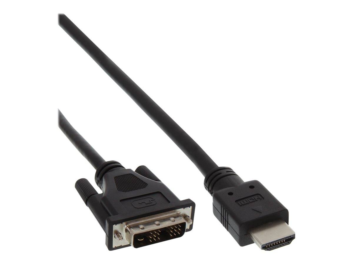 INLINE - HDMI-DVI Adapterkabel - HDMI Stecker auf DVI 18+1 Stecker - 1,5m