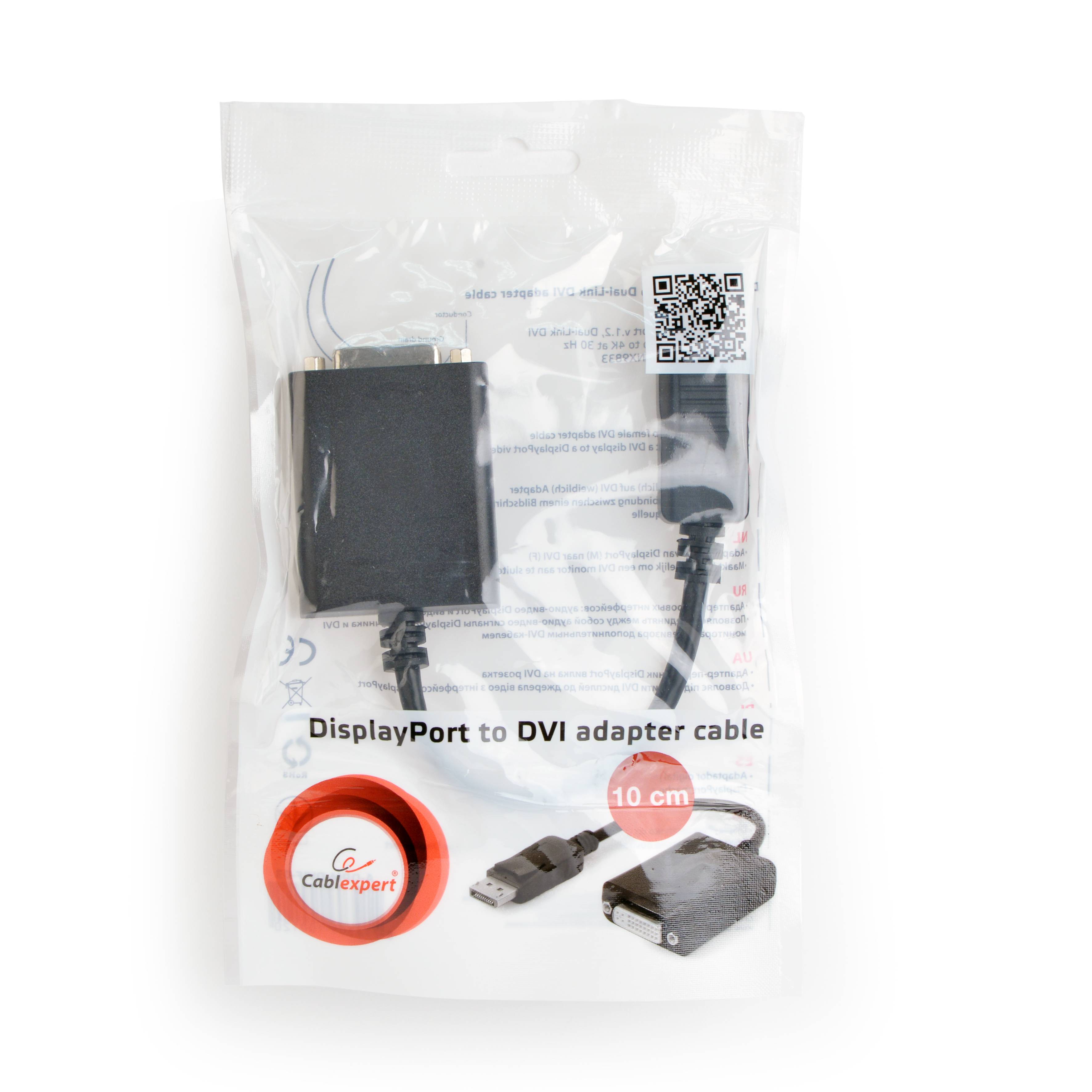 Gembird DisplayPort v.1.2 - Dual-Link DVI, 0,1 m, DisplayPort, Dual-Link DVI, Männlich, Männlich, 720p,1080p,2160p