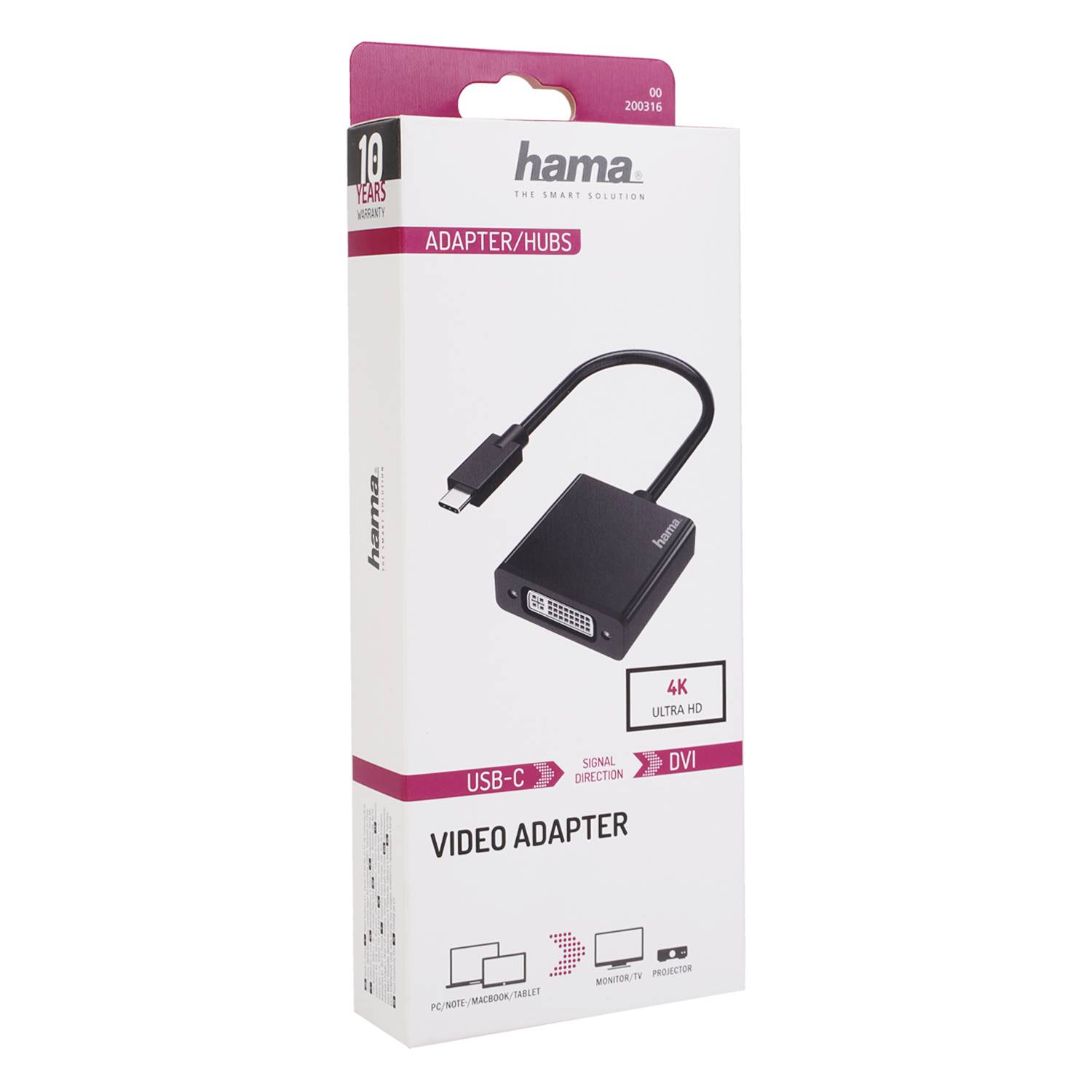 USB-C Adapter auf DVI-Buchse Ultra-HD 4K