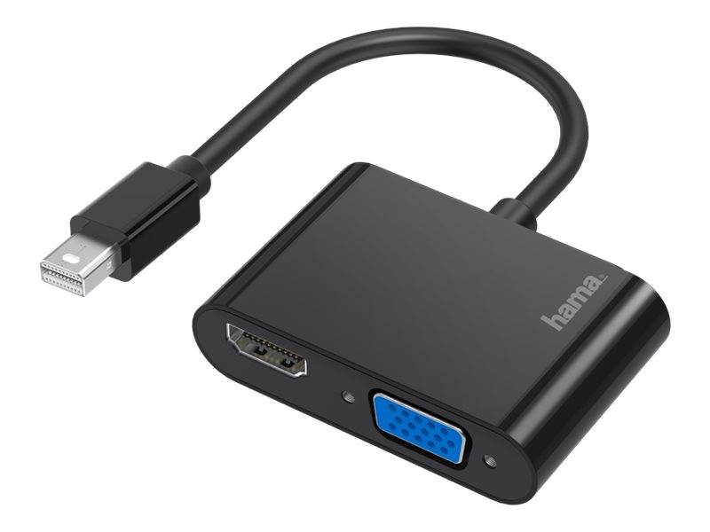 Hama 2in1 - Video- / Audio-Adapter - Mini DisplayPort Stecker bis HD-15 (VGA)