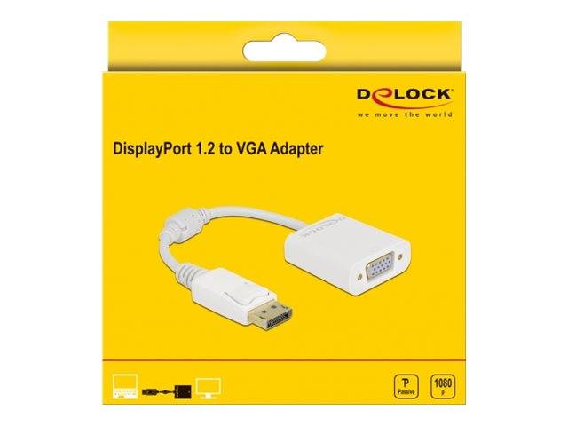 Delock - Videoadapter - DisplayPort (M) eingerastet bis HD-15 (VGA)