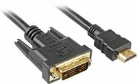 Sharkoon Adapterkabel - Single Link - HDMI männlich zu DVI-D männlich - 5 m