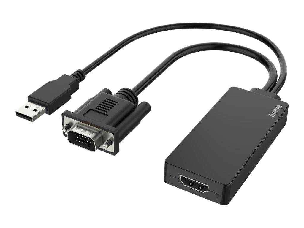 Hama - Adapterkabel - USB, HD-15 (VGA) männlich bis HDMI weiblich