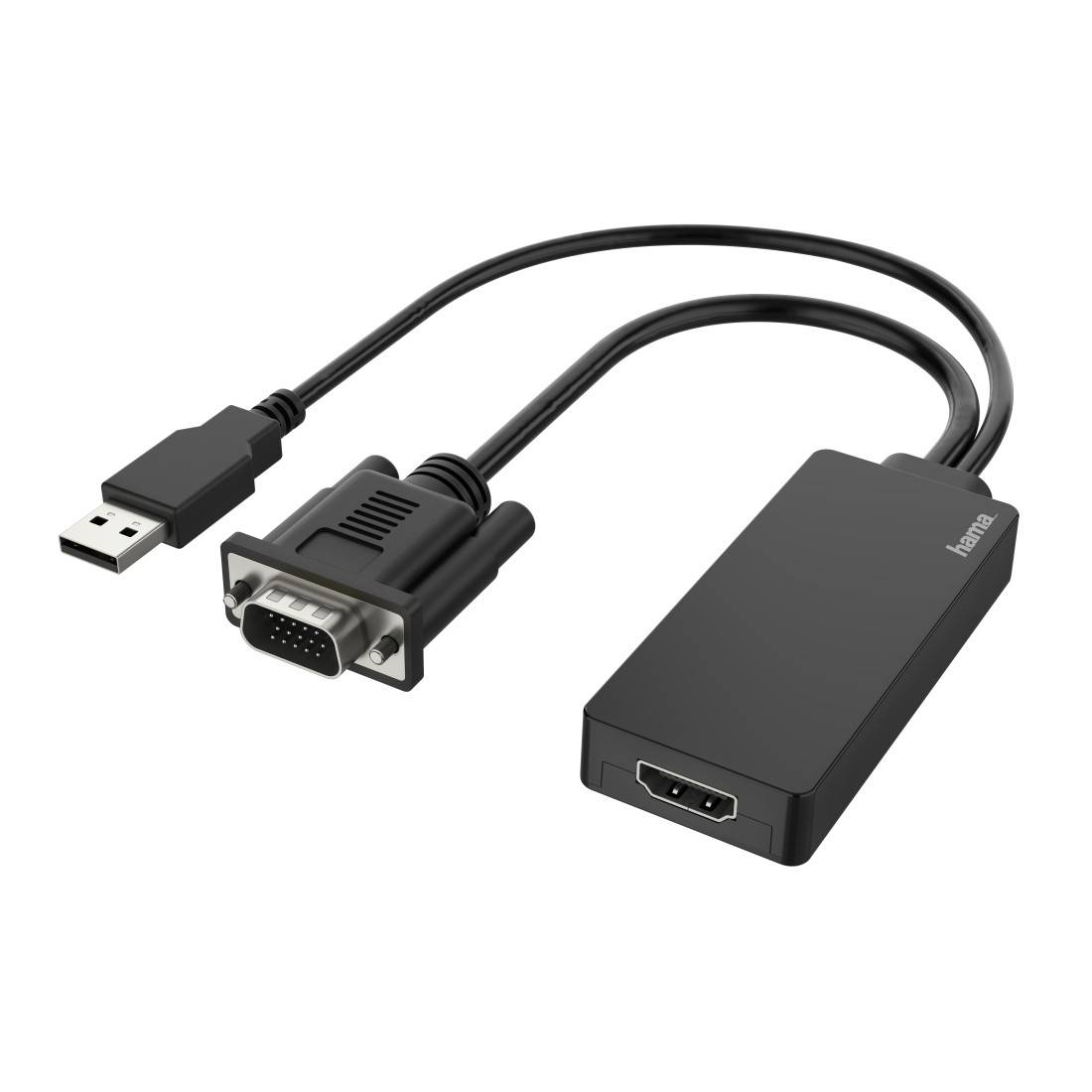 Hama - Adapterkabel - USB, HD-15 (VGA) männlich bis HDMI weiblich