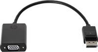 HP USB-zu-VGA-Adapterkabel mit einem VGA-Buchsenanschluss an einem Ende und USB-Stecker am anderen Ende.