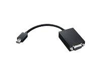 Kurzes schwarzes Adapterkabel mit einem kleinen USB-C-Stecker auf der einen Seite und einem größeren Video-Anschluss auf der anderen Seite.