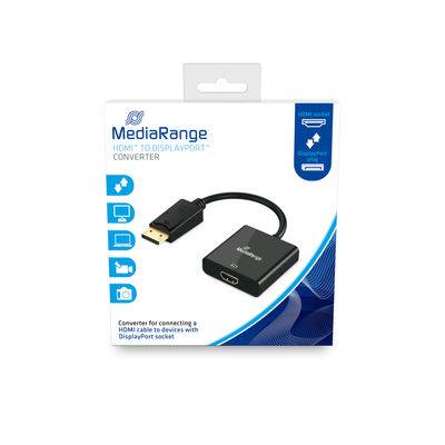 MediaRange MRCS175, 0,15 m, HDMI Typ A (Standard), DisplayPort, Männlich, Weiblich, Gerade