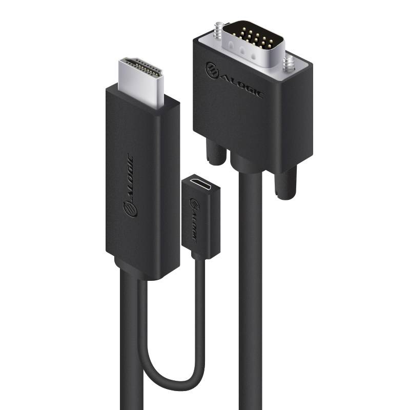 HDMI-Kabel HDMI VGA 2m mit USB-Stromversorgung