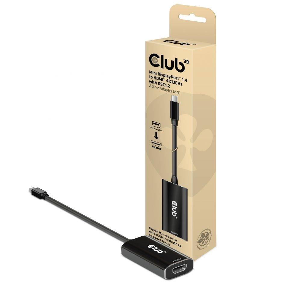 Club 3D CAC-1186 - Adapterkabel - Mini DisplayPort männlich zu HDMI weiblich - 15 cm - aktiv, unidirektional, Support vo