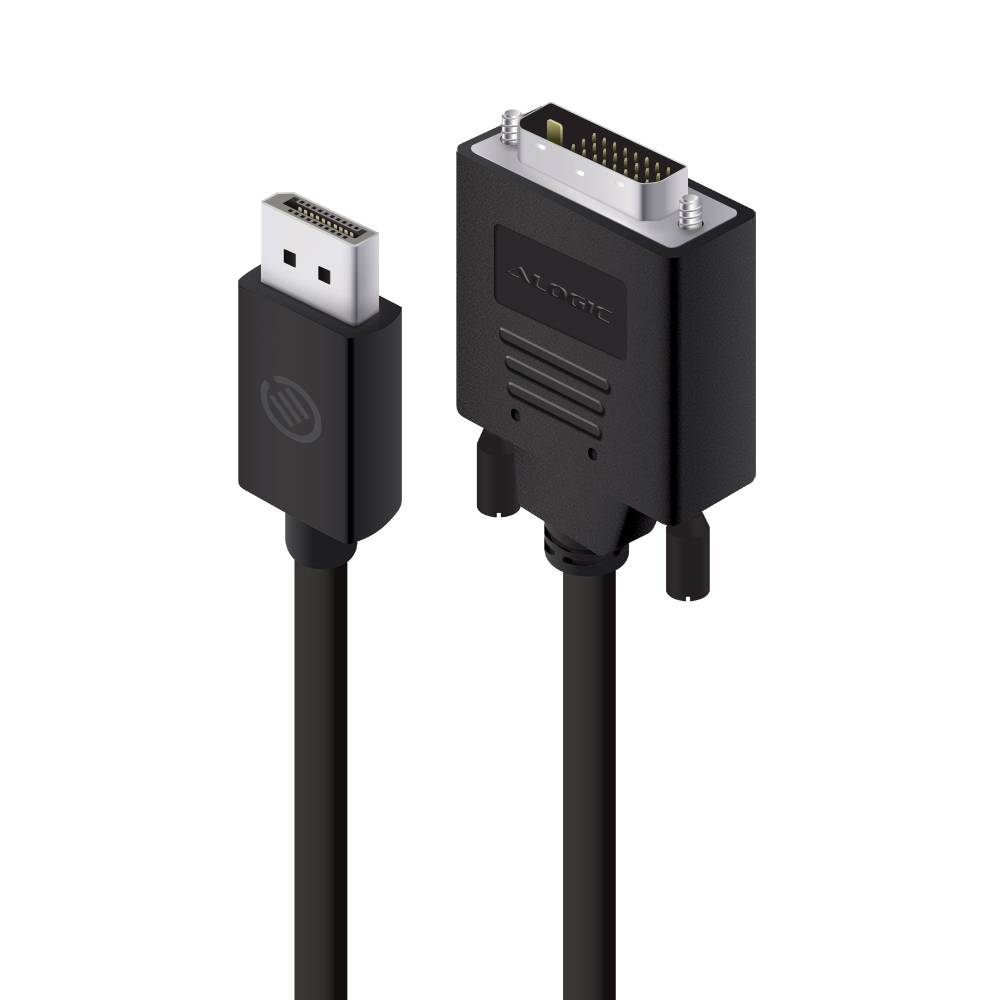 ALOGIC ELDPDV-01, 1 m, DisplayPort/DVI, Männlich, Schwarz