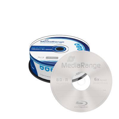 MediaRange - 25 x BD-R - 25 GB 6x - Spindel