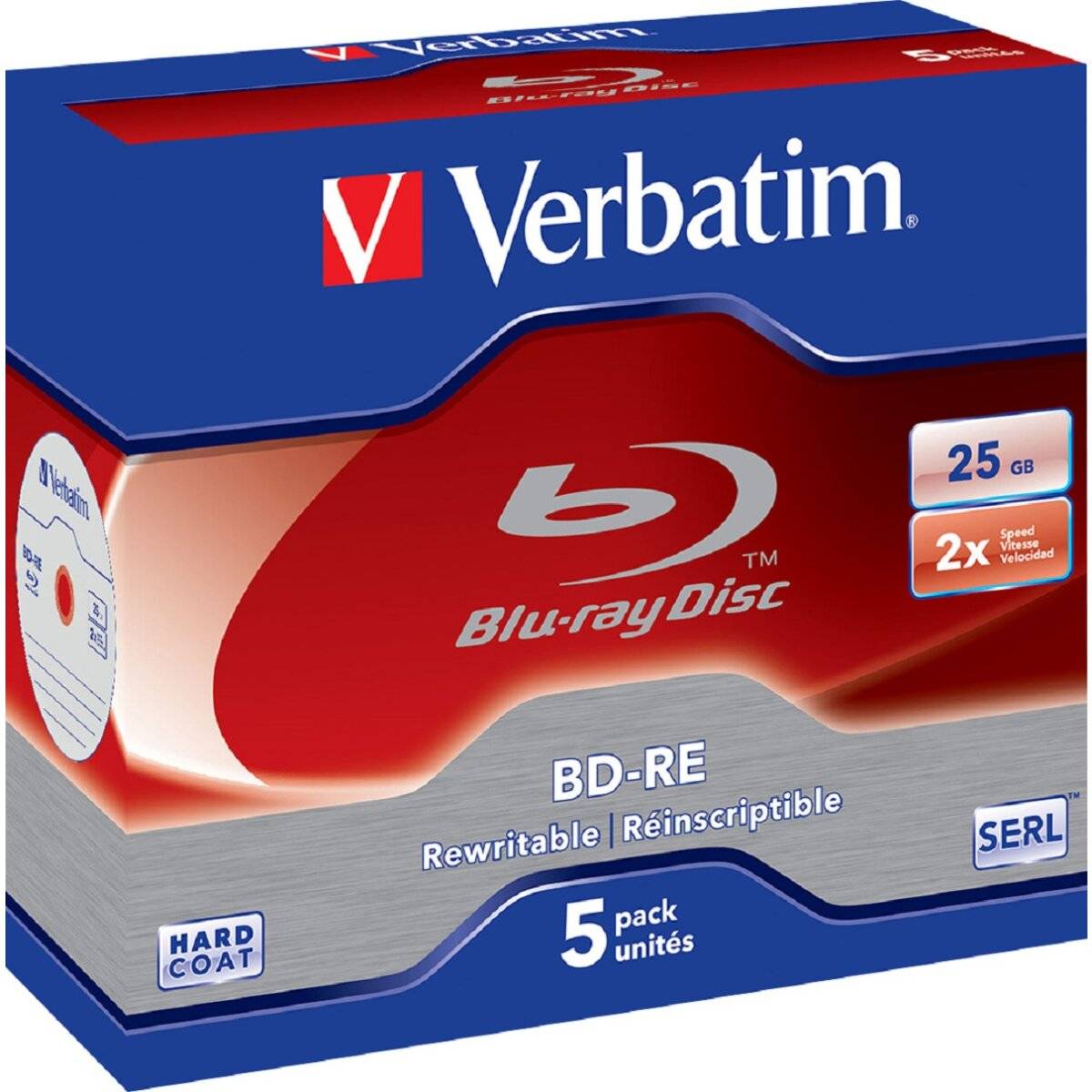 Verbatim BD-RE 25GB/1-2x Jewelcase (5 Disc)
