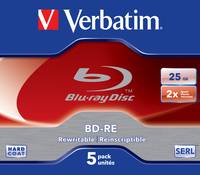 Verbatim - 5 x BD-RE - 25 GB 2x - Jewel Case (Schachtel)