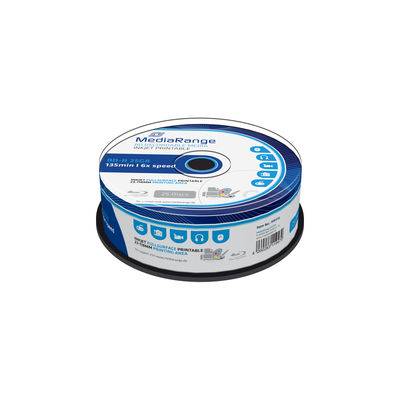 MediaRange - 25 x BD-R - 25 GB 6x - mit Tintenstrahldrucker bedruckbare Oberfläche