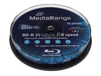 MediaRange Inkjet Fullsurface-Printable - 10 x BD-R