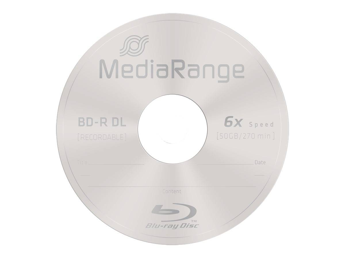 MediaRange - 10 x BD-R DL - 50 GB 6x - Spindel