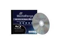 MediaRange - BD-R DL - 50 GB 6x - Jewel Case (Schachtel)