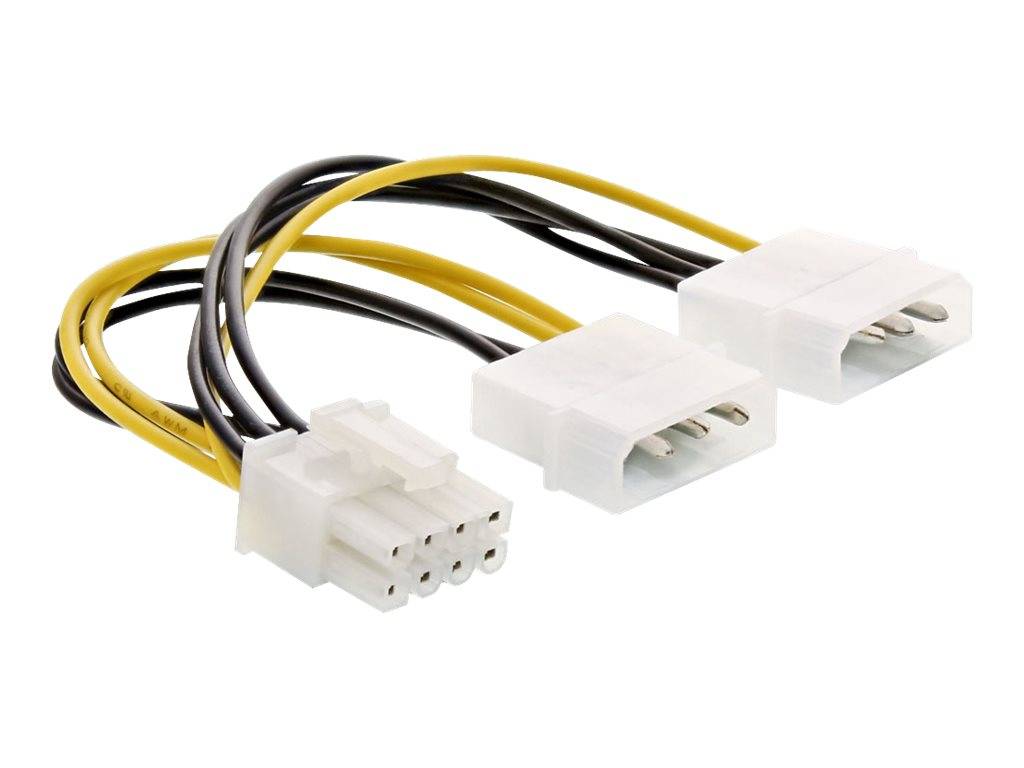 InLine Stromadapter intern - 2x 4pol zu 8pol für PCIe (PCI-Express) Grafikkarten