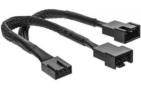 INLINE - Y-Kabel für Lüfter PWM - 4pol Molex 1 Stecker / 2 Buchse - 0,15m