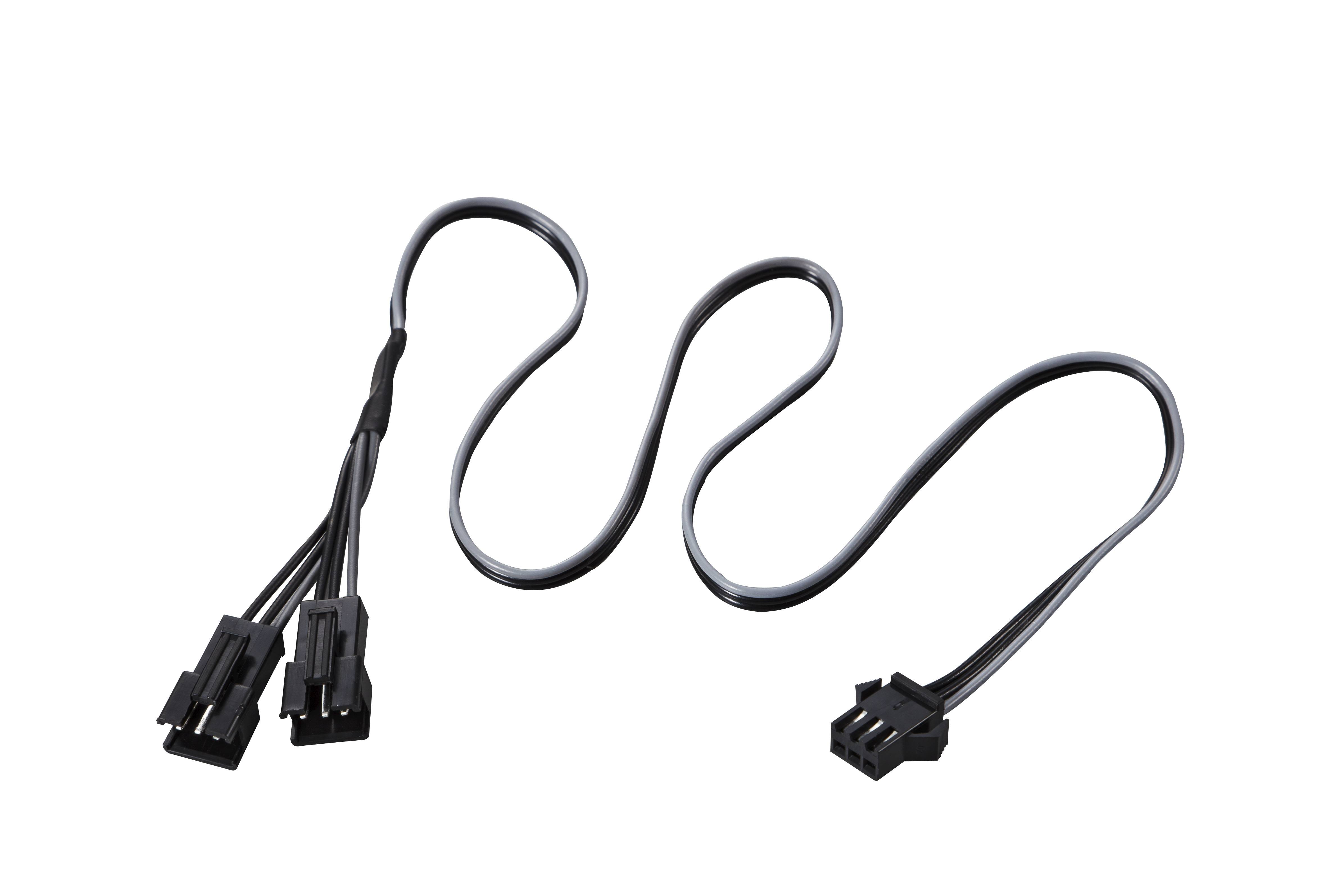 Phanteks PH-CB-DRGB3P, 3-polig, 2 x Molex (3-pin), Gerade, Gerade, Schwarz, Grau