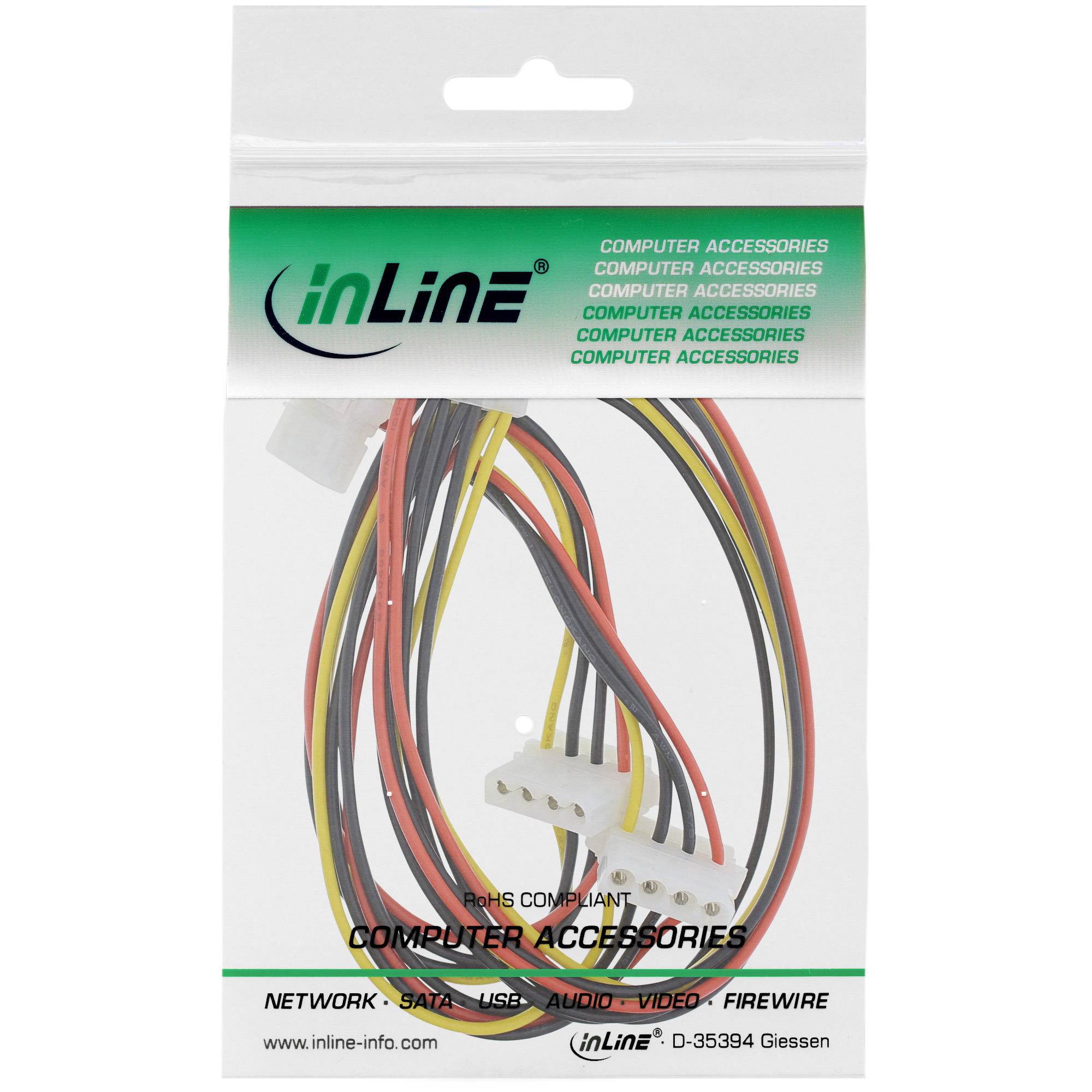 InLine Y-cable - Netz-Splitter - interne Stromversorgung, 4-polig (W)