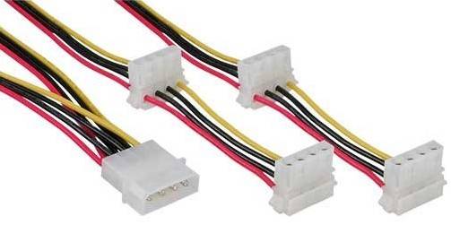 InLine Y-cable - Netz-Splitter - interne Stromversorgung, 4-polig (W)