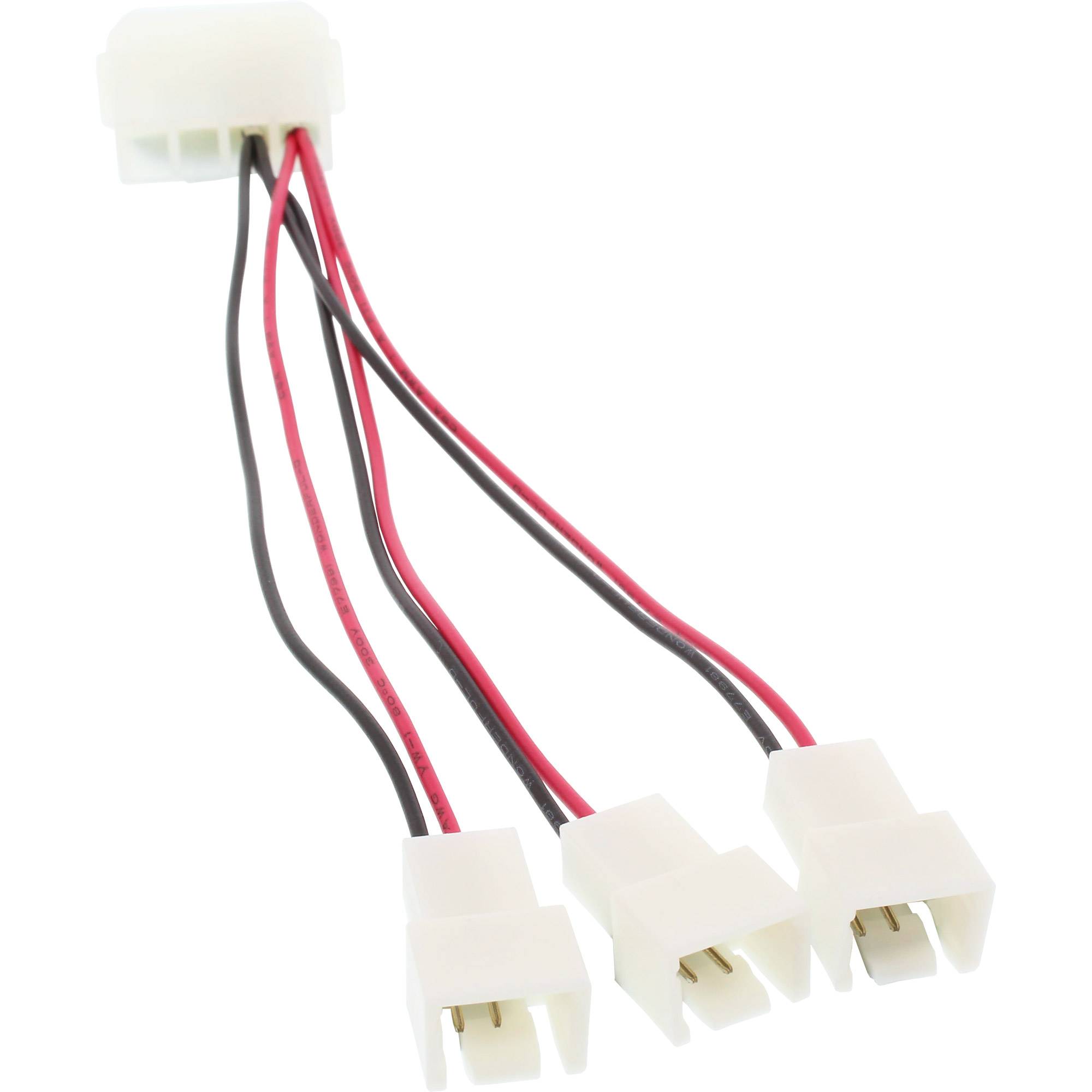 INLINE - Lüfter Adapterkabel - 12V zu 5V - für 3 Lüfter