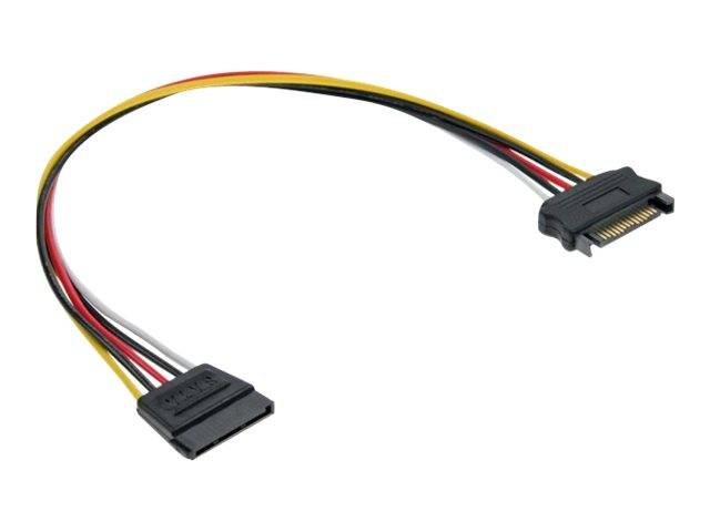 INLINE - Strom Verlängerung intern - SATA Stecker / Buchse - 1m