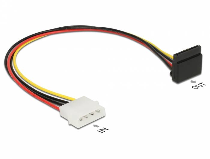 Delock SATA 15 pin receptacle > 4 pin Molex male metal - Netzteil - SATA-Stromstecker (R)