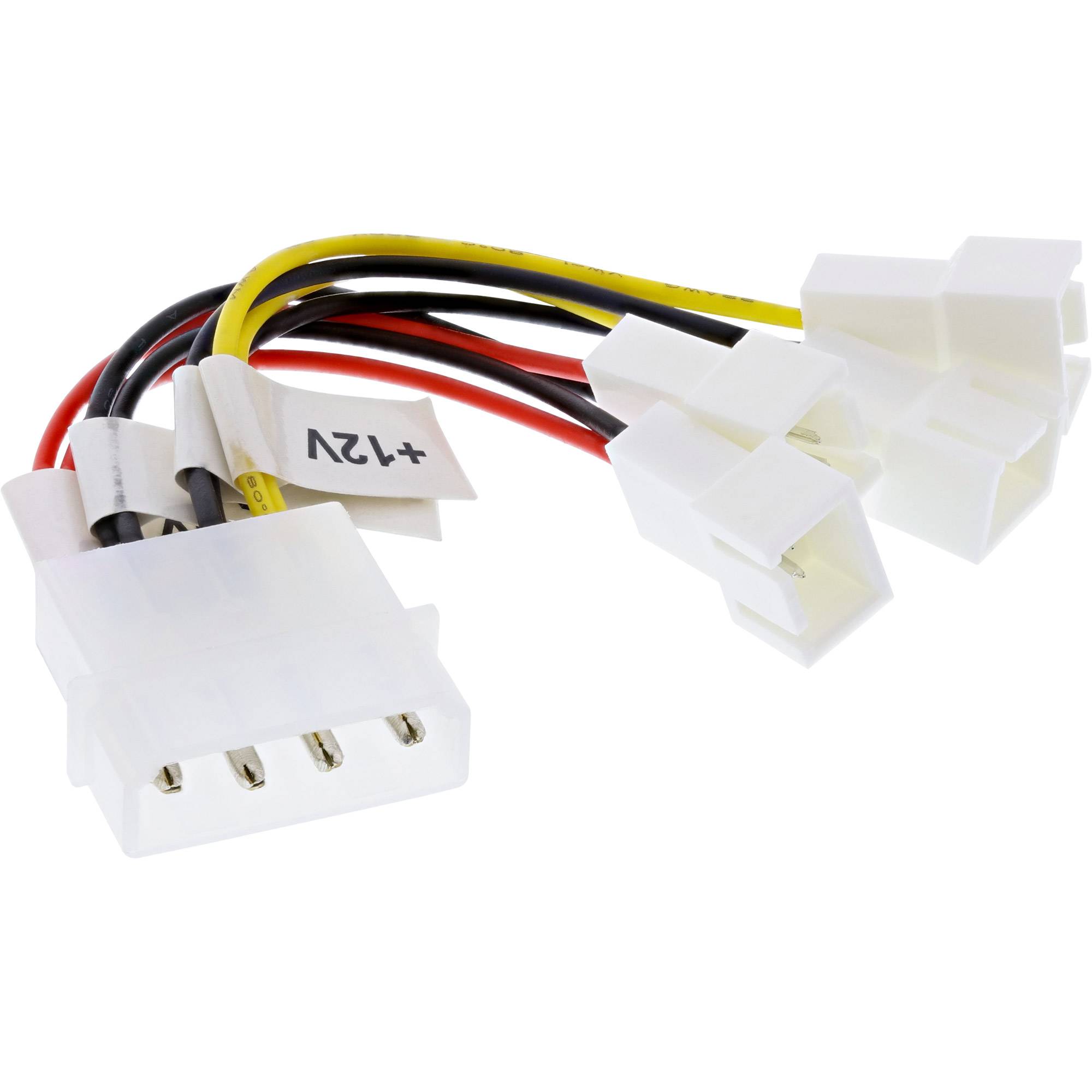 INLINE - Lüfter Adapterkabel - 2x 12V und 2x 5V - für 4 Lüfter
