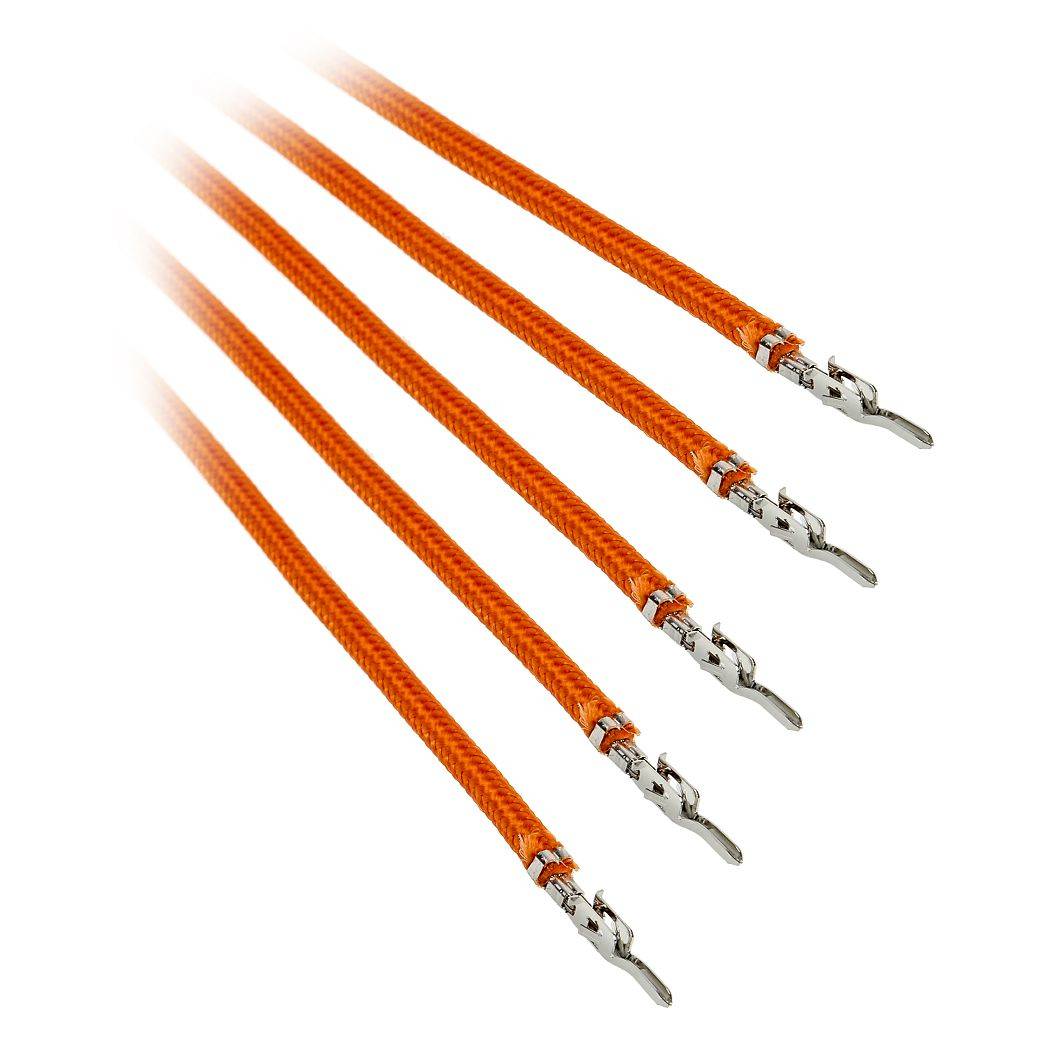 BitFenix Alchemy 2.0 - Stromkabel - 60 cm - verseilt - orange (Packung mit 5)
