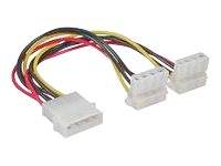 INLINE - Strom Y-Kabel intern - 1x 5,25"" an 2x 5,25"" gewinkelt 0,15m