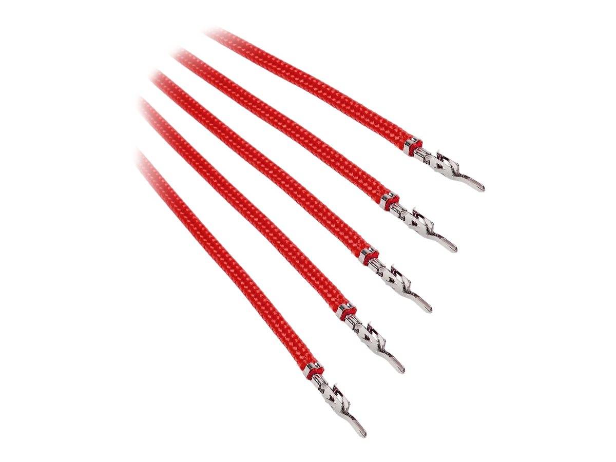 BitFenix Alchemy 2.0 - Stromkabel - 60 cm - verseilt - Rot (Packung mit 5)