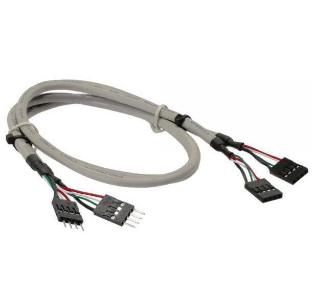 INLINE - USB 2.0 Verl. - intern - 2x 4pol Pfostenstecker / Pfostenbuchse - 0,6m bulk