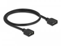 Delock RGB LED-Kabel - 3-polig ARGB (W) zu 3-polig ARGB (W) - 5 V - 30 cm - Schw