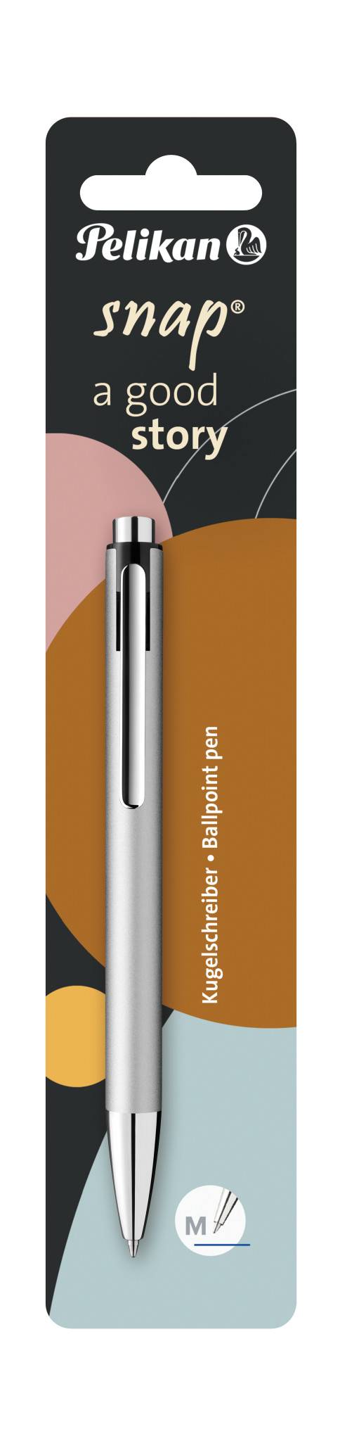 Pelikan Snap, Clip, Clip-on-Einziehkugelschreiber, Nachfüllbar, Blau, 1 Stück(e), Medium