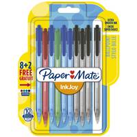 Paper Mate InkJoy 100 RT 8+2 - Clip - Clip-on-Einziehkugelschreiber - Schwarz -