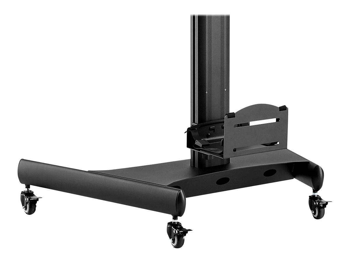 StarTech.com Computertisch mit Rollen und Monitorhalterung, CPU/PC-Halter, Tastaturablage - Ergonomischer höhenverstellb