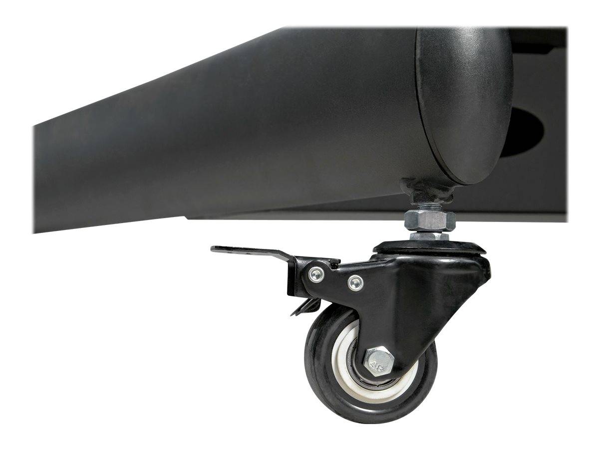 StarTech.com Computertisch mit Rollen und Monitorhalterung, CPU/PC-Halter, Tastaturablage - Ergonomischer höhenverstellb