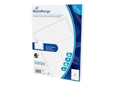 MediaRange MRINK144 - Mattes Weiß - 105 x 99 mm 300 Etikett(en) (50 Bogen x 6)