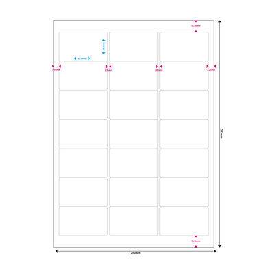 MediaRange - Matt - permanenter Klebstoff - Mattes Weiß - 63.5 x 38.1 mm 1050 Etikett(en) (50 Bogen x 21)