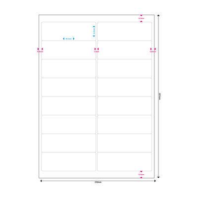 MediaRange - Permanenter Klebstoff - Mattes Weiß - 99.1 x 33.9 mm 800 Etikett(en) (50 Bogen x 16)