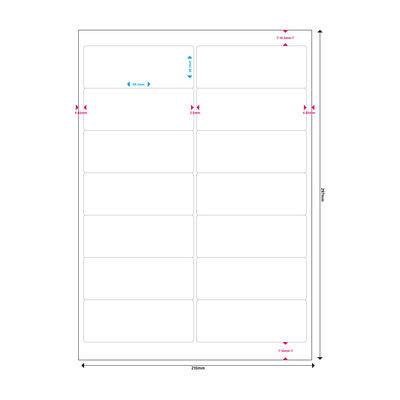 MediaRange - Matt - permanenter Klebstoff - Mattes Weiß - 99.1 x 38.1 mm 700 Etikett(en) (50 Bogen x 14)