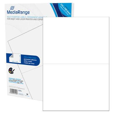 MediaRange MRINK141, Weiß, Dauerhaft, 210 x 148,5, A4, Matte, Laser/Inkjet