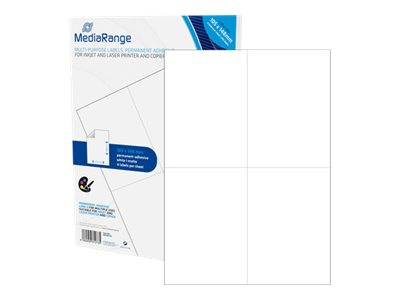 MediaRange - Matt - permanenter Klebstoff - Mattes Weiß - A6 (105 x 148 mm)