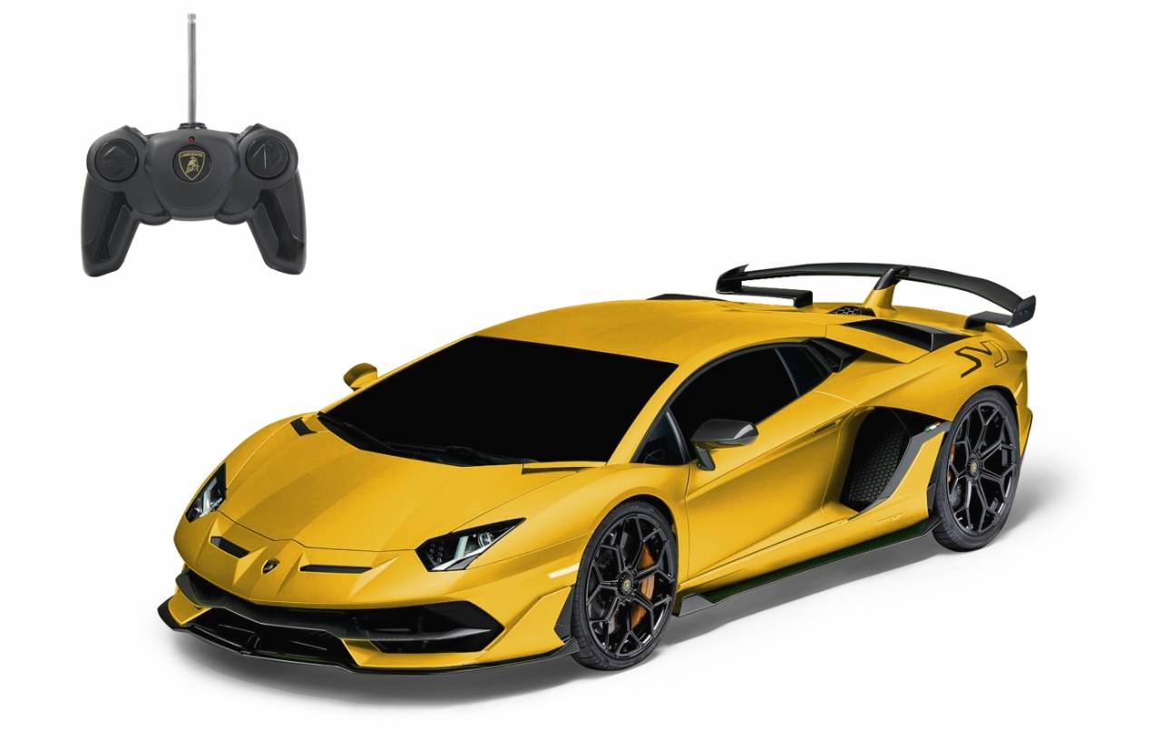 Jamara Lamborghini Aventador SVJ 1:24 gelb 40 MHz, Sportwagen, Elektromotor, 1:24, Betriebsbereit (RTR), Gelb, Junge
